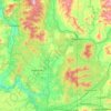 Carte topographique Kalispel Reservation, altitude, relief