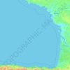 Carte topographique Golfe de Gascogne, altitude, relief