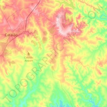 Carte topographique Ouvidor, altitude, relief