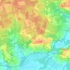 Carte topographique Rivière-Saas-et-Gourby, altitude, relief
