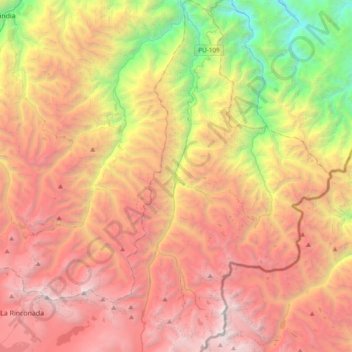 Carte topographique Sina, altitude, relief