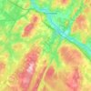 Carte topographique Canton de Melbourne, altitude, relief