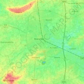 Carte topographique 8800, altitude, relief