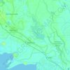 Carte topographique Bayou Teche, altitude, relief