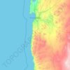 Carte topographique Antofagasta, altitude, relief