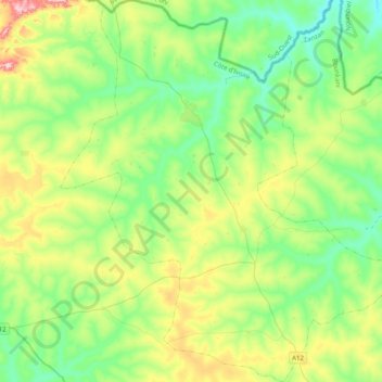 Carte topographique Doropo, altitude, relief
