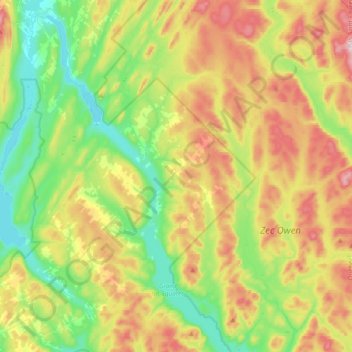 Carte topographique Lejeune, altitude, relief