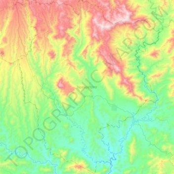 Carte topographique Nocupétaro, altitude, relief