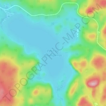 Carte topographique Petit lac Wayagamac, altitude, relief