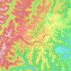 Carte topographique Springwood, altitude, relief