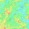 Carte topographique Turvolândia, altitude, relief