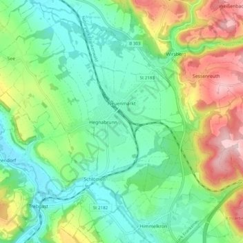 Carte topographique Neuenmarkt, altitude, relief