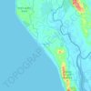 Carte topographique Rohingya Refugee Camp in Bangladesh, altitude, relief