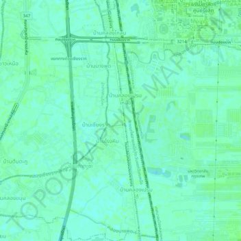 Carte topographique Bang Phut Subdistrict, altitude, relief
