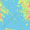 Carte topographique Aegean, altitude, relief