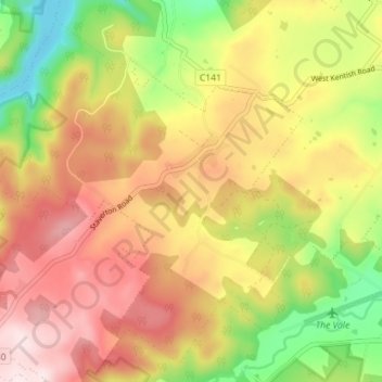 Carte topographique Roland, altitude, relief