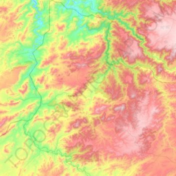Carte topographique Sebt Aït Rahou, altitude, relief