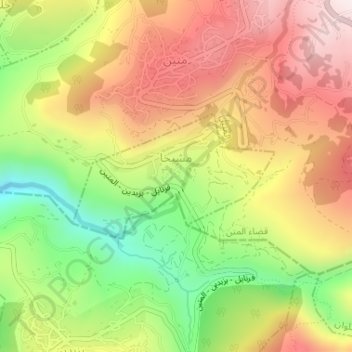 Carte topographique Mchikha, altitude, relief