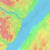 Carte topographique Parc marin du Saguenay–Saint‑Laurent, altitude, relief