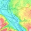 Carte topographique Chasse-sur-Rhône, altitude, relief