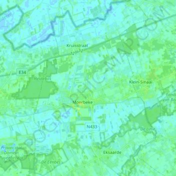 Carte topographique 9180, altitude, relief