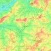 Carte topographique Pajottegem, altitude, relief