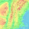 Carte topographique Connecticut River, altitude, relief