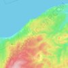 Carte topographique Paroisse de New Bandon, altitude, relief