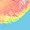 Carte topographique Eastern Cape, altitude, relief