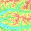 Carte topographique Montdurausse, altitude, relief
