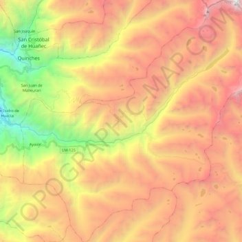 Carte topographique Ayaviri, altitude, relief