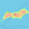 Carte topographique Pulau Wetar, altitude, relief