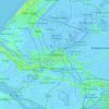 Carte topographique Rotterdam, altitude, relief