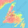 Carte topographique Newfoundland, altitude, relief