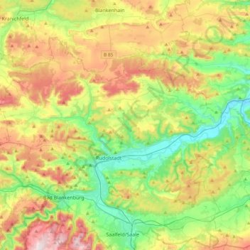 Carte topographique 07407, altitude, relief