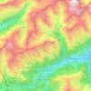 Carte topographique Disentis, altitude, relief