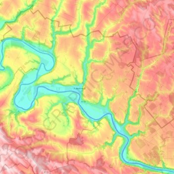 Carte topographique Camenca District, altitude, relief