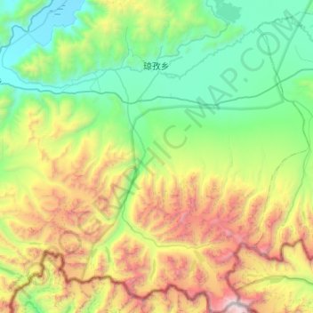 Carte topographique Kyungzê, altitude, relief