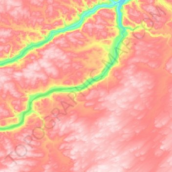Carte topographique Rivière du Gué, altitude, relief