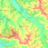 Carte topographique Margouët-Meymes, altitude, relief