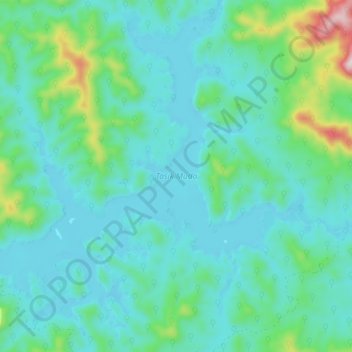 Carte topographique Muda Lake, altitude, relief