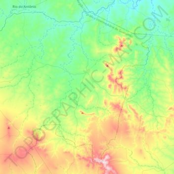 Carte topographique Guajeru, altitude, relief