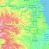 Carte topographique North East, altitude, relief