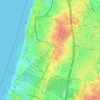Carte topographique Bat Yam, altitude, relief