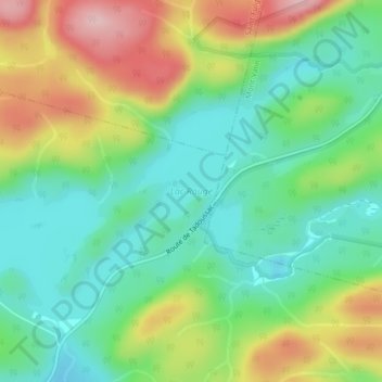 Carte topographique Lac Rouge, altitude, relief