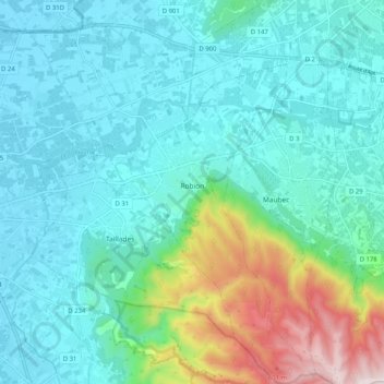 Carte topographique Robion, altitude, relief