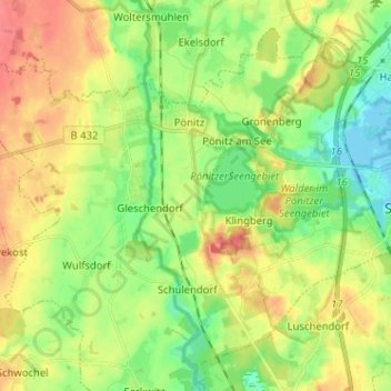 Carte topographique 23684, altitude, relief