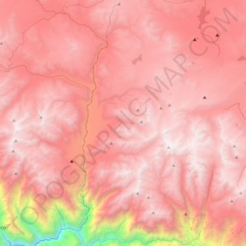 Carte topographique Tapay, altitude, relief