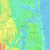Carte topographique Jacksonville, altitude, relief