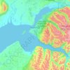 Carte topographique Anchorage, altitude, relief
